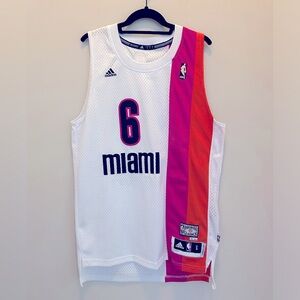 LeBron James #6 Miami Heat NBA Hardwood Classics Floridian Adidas Jersey size S